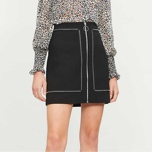 Maje Jimage Studded A-line Mini Skirt in Black